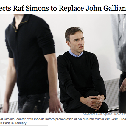 Nun doch: Raf Simons geht zu Dior