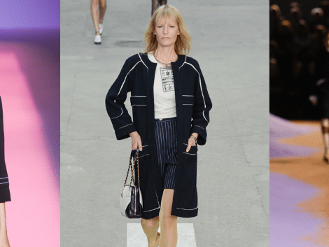 Trends Sommer 2015: Schwarzer Mantel mit Kontrastnaht