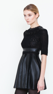 Leder-Strickkleid Augustin Teboul Modepilot