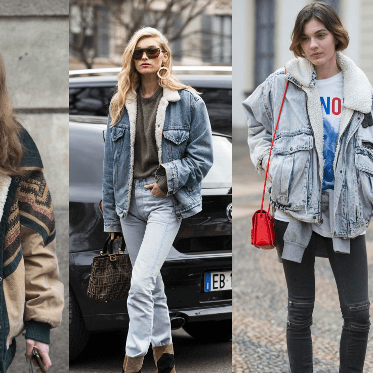 Street Style: Models in Lammfell