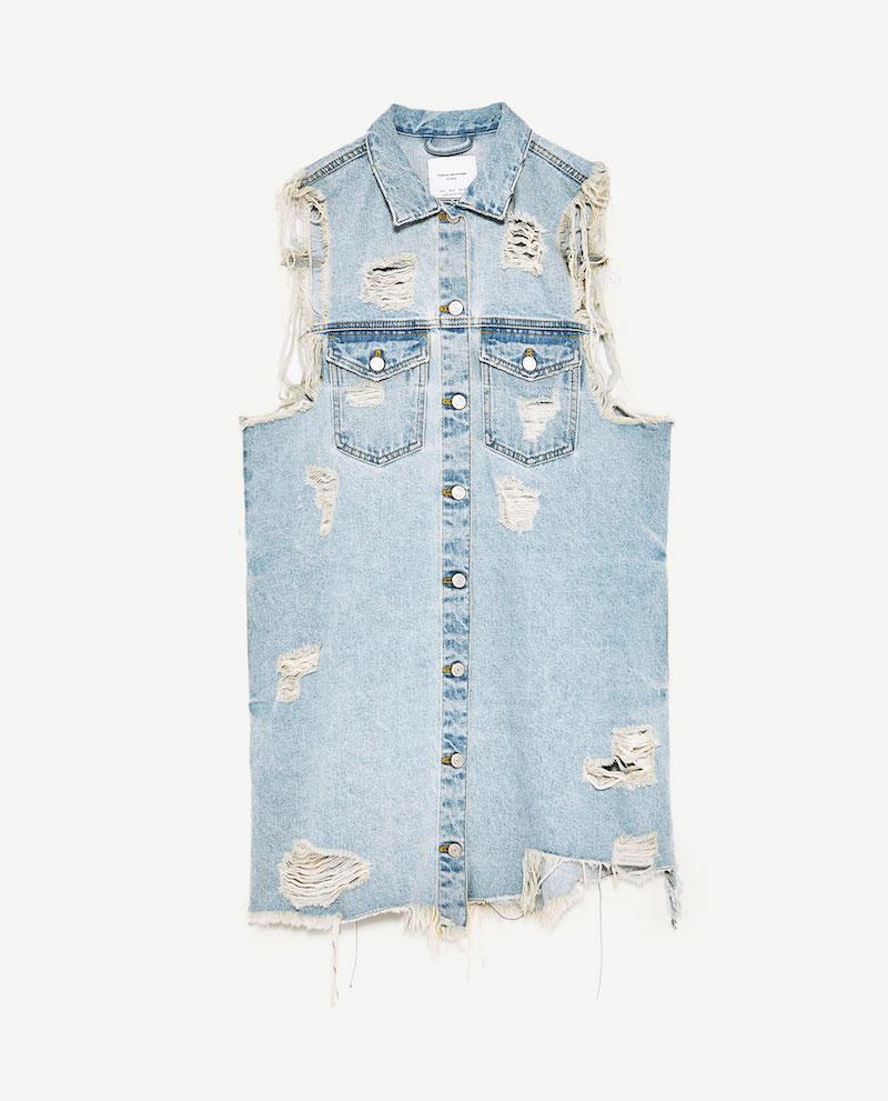 Jeanskleid Zara Mini washed distressed Modepilot
