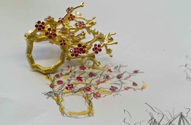 Georg Hornemann Kirschblütgenzweig Modepilot Ring