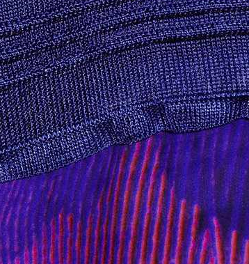 Georgette Feinstrick Blau Modepilot