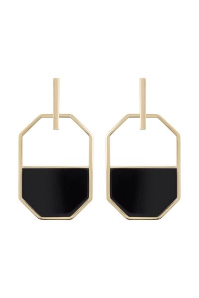 Atelier Romy Art Deco Ohrringe Modepilot Schwarz Gold