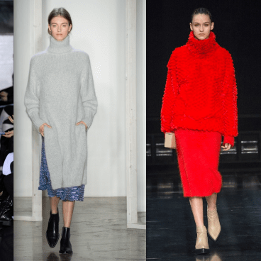 Winter 2014 Trend: Dicke Pullis zu Midi-Röcken