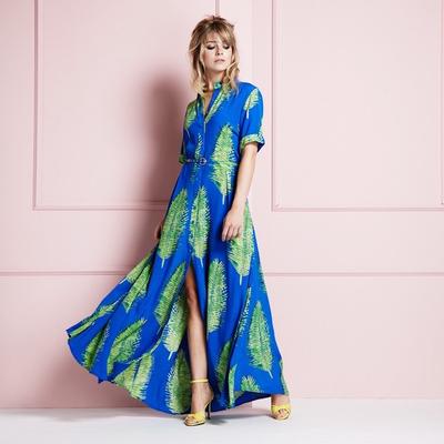 Fabienne Chapot Modepilot Kleid blau Gruen