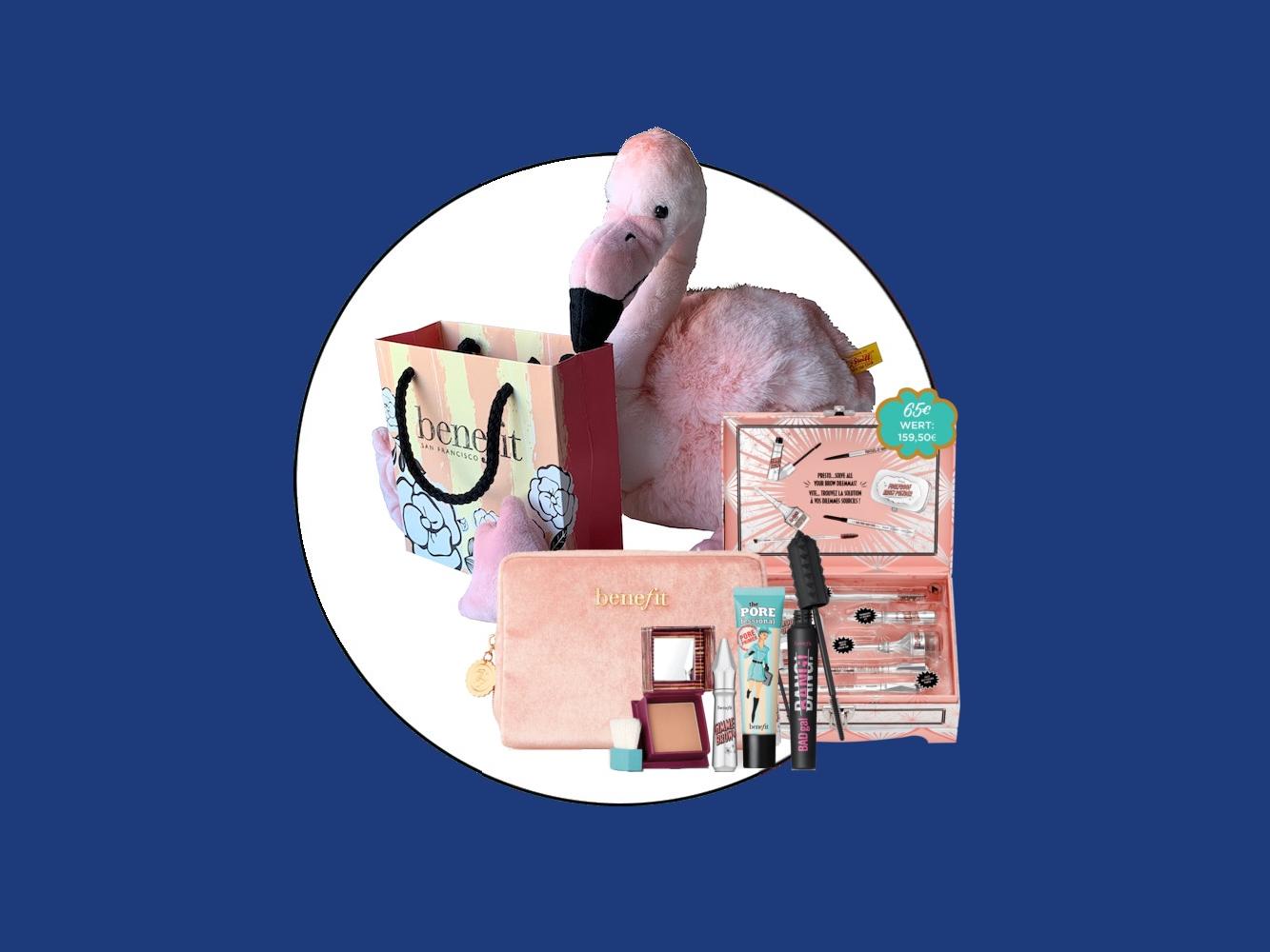 Tür 12: Flausch-Flamingo von Steiff und elf Benefit-Produkte