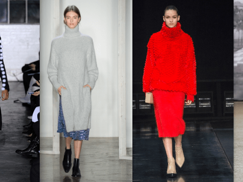 Winter 2014 Trend: Dicke Pullis zu Midi-Röcken