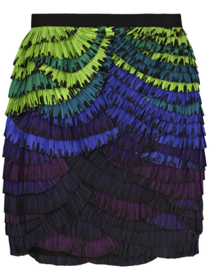 Diane von Furstenberg bunter Federrock Modepilot