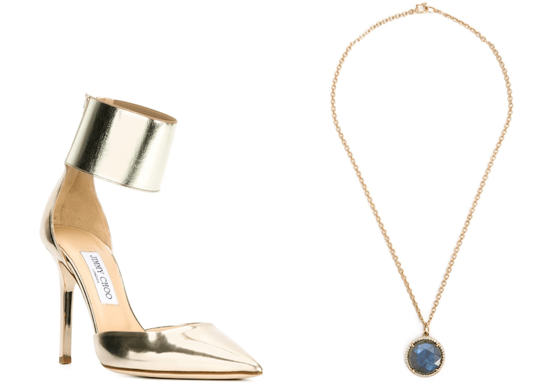 Jimmy Choo Pumps Gold Irene Neuwirth Halskette Modepilot
