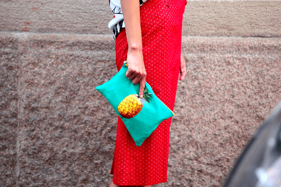 Skirt Vintage dots clutch Pinapple Modepilot Clara Racz