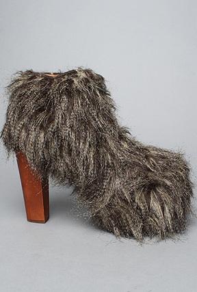 JC Lita Shag Taupe&Black