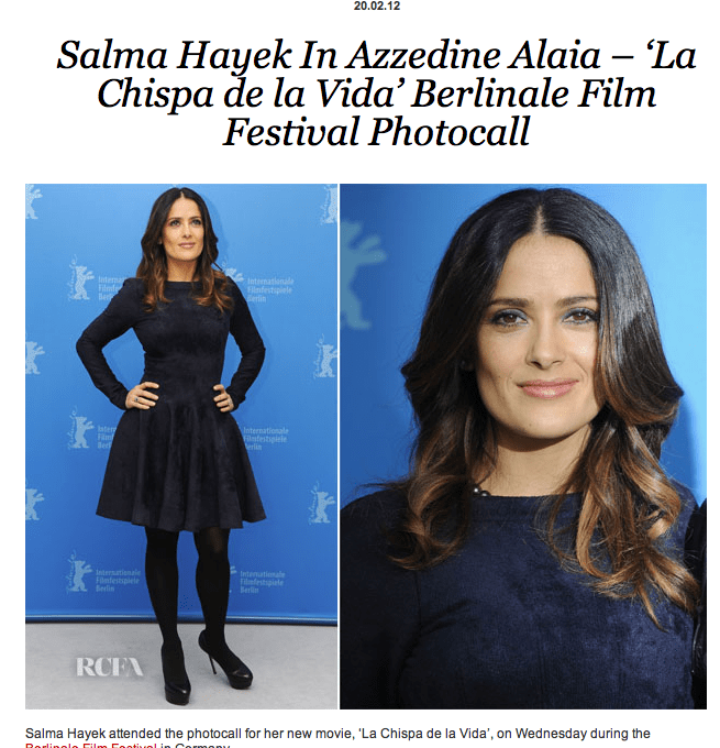 Salma Hayek Berlinale Alaia Modepilot