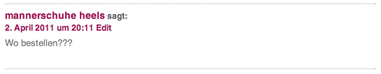 Geistreicher Kommentar Modepilot