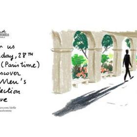 Schaut mit uns um 20.00 Uhr das Hermès Défilé live!