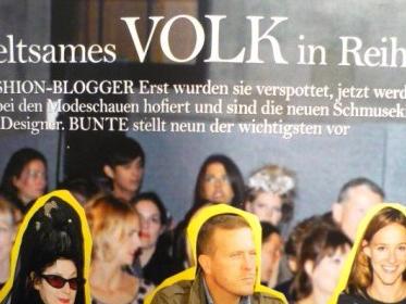 Danke für die Front-row-Platzierung, BUNTE!