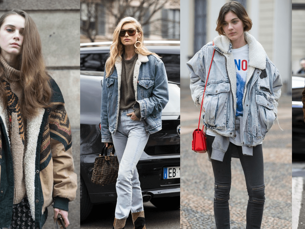 Street Style: Models in Lammfell