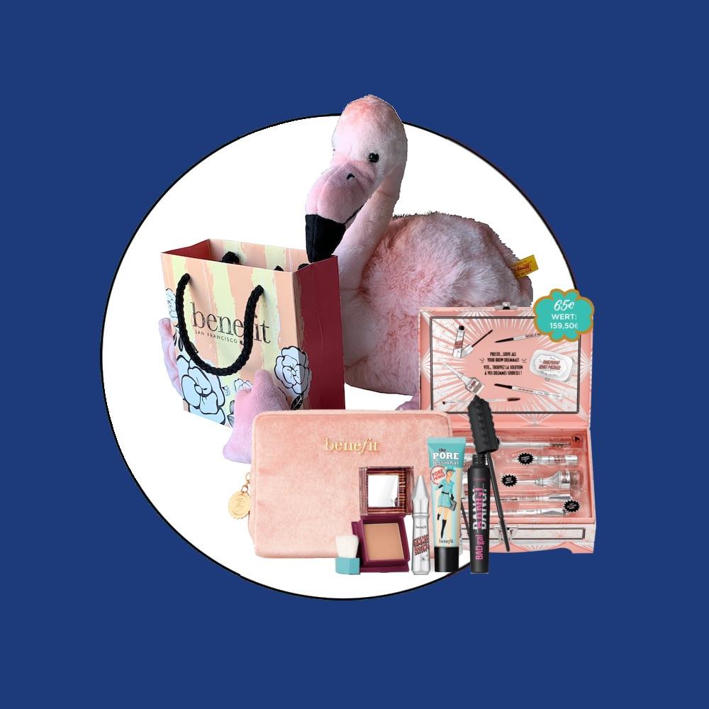 Tür 12: Flausch-Flamingo von Steiff und elf Benefit-Produkte