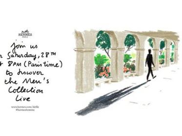 Schaut mit uns um 20.00 Uhr das Hermès Défilé live!
